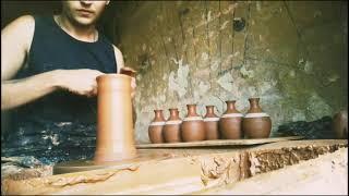 Pottery making on wheel || Making Pottery Vase on the Wheel #pottery #vase #shorts