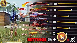 Free Fire Headshot setting 2025 ️ Best Sensitivity Settings ️| Sensitivity + HudSettings Free Fire