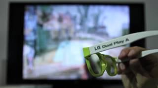 LG Dual Play, two players, two full screen images, one Cinema 3D TV