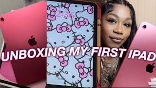 PINK iPad 10th Generation Unboxing + Setup & Accessories