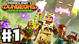 Minecraft Dungeons: Jungle Awakens DLC - Gameplay Walkthrough Part 1 - Dingy Jungle!