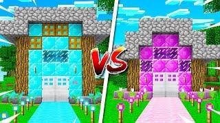 BOY vs GIRL MINECRAFT HOUSE BATTLE! (MCPE)