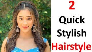 2 quick stylish hairstyle - hairstyle for girls | open hair hairstyle | hair style girl