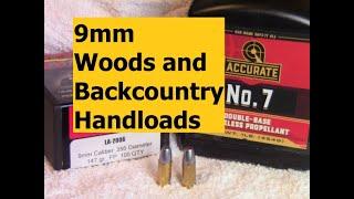 9mm Woods Carry, Handloads and Discussion