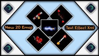 Alight motion text animation presets pack | alight motion emoji text presets | 20 text xml