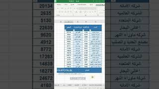 مهارات وأختصارات رهيبه فى الأكسل بأستخدام داله SUBTOTAL