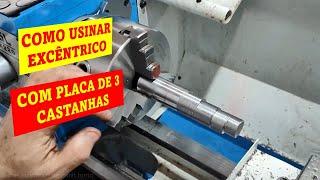 Usinando peça excêntrica no MINI TORNO     #mundodamecanicaindustrial