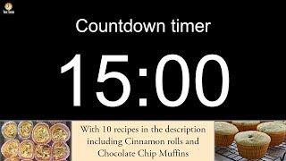 15 minute Countdown timer with alarm (including 10 recipes)