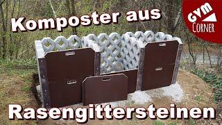 DIY Compost Bin From Grass Paver / Komposter Aus Rasengittersteinen