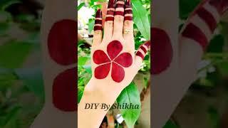 Simple Flower Mehndi | Easy Back Hand Mehndi Design | DIY By Shikha | #Shorts