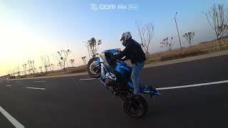 오토바이 알천 윌리 연습 suzuki gsx r1000 wheelie