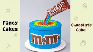 M&M Birthday Cake Decorating Idea