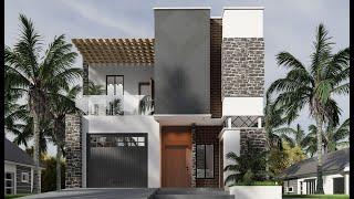 Amazing Modern House Design 4Bedroom 8m x 18m