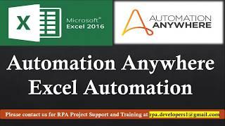 Automation Anywhere Excel Automation | Excel Automation | EasyWay2Learn