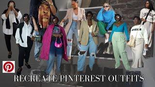 RECREATING PINTEREST OUTFITS WITH CLOTHES IN MY CLOSET | curvy outfit ideas