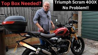 Triumph Scrambler 400X Fit Rack and Givi Universal Monokey Monolock Mount Plate #TriumphScrambler