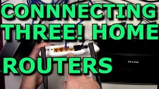 How To Connect Three Routers On One Home Network & Sharing The Internet Using Lan Cables TpLink/NetG