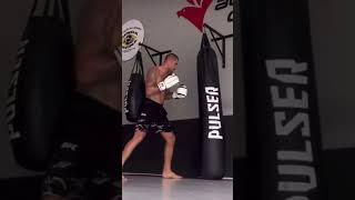 Alex Pereira throwing BIG POWER shots on the bags. #shorts