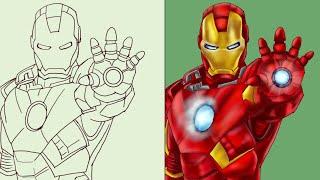 How to draw and color iron man | Drawig Art