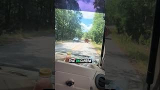 Road Roller Breaks Loose and Slams Into Oncoming Car! 