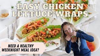 EASY CHICKEN LETTUCE WRAPS | 30 MINUTE MEAL | HEALTHY, QUICK AND EASY DINNER | ONE PAN MEAL