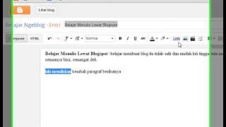 Belajar Ngeblog | Blajar membuat blog di blogger dan cara menulis di blogspot