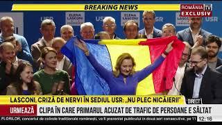 Elena Lasconi, criză de nervi în sediul USR: „Nu plec nicăieri”