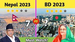 Nepal 2023VS Bangladesh 2023 Country comparison-Nepal Vs BD Comparison By Youthpahadi