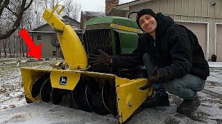 How to install a John Deere Model 49 Snowthrower.