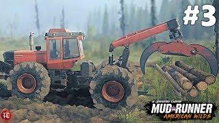 SpinTires MudRunner: AMERICAN WILDS! Let's Play, Part 3: LOG SKIDDER vs SWAMP!