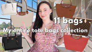 LV, Coach, Longchamp tote bags collection | my entire tote bags collection