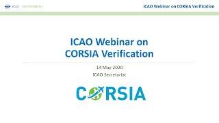 ICAO Webinar on CORSIA Verification | 2020