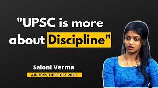 My way to succeed after failing UPSC CSE prelims ? | Saloni Verma | AIR 70th | UPSC CSE 2020