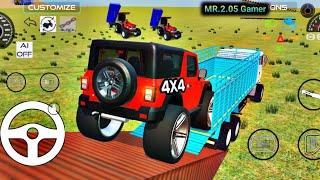 4x4 Thar Loaded On American Truck 3D game || Thar Driving 3D Gaming Video || @Pathangaming3d