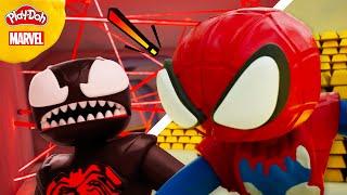 Spider-Man vs. Venom's Avengers Tower Break-In! ️ BRAND NEW Play-Doh Marvel: DOH-ified Action