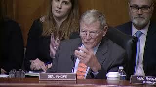 Senator Inhofe speaks at EPW on S. bill 383 and impacts on the Oklahoma Oil and Gas Industry