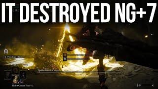 (NO HIT) What NG+7 Radahn vs Buffed Ancient Meteoric Ore Greatsword looks like in Elden Ring