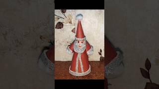 #DIY Easy way of making Santa Claus with craft paper #tutorials #christmas #santaclaus