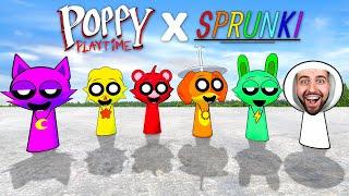 SPRUNKI FUSIONNE Avec POPPY PLAYTIME CHAPITRE 3 !! NOUVEAUX SPRUNKI SMILING CRITTERS !