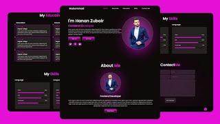 Portfolio Website Design: HTML, CSS & JS (Free Source Code)