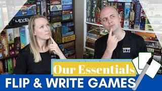 Our Essentials | FLIP & WRITES! Check Out Louis and Kim's Favorite Flip & Write Games