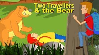 Short Stories For Kids | Two Travellers And A Bear | English Moral Stories For Children By Anon Kids