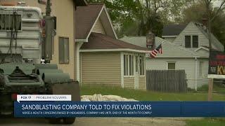 Sandblasting company told to fix violations