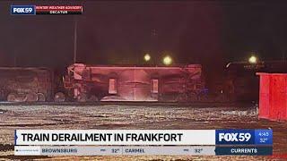 Train derailment in the city of Frankfort