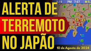 FORTE TERREMOTO ATINGE REGIÃO DE TÓQUIO NO JAPÃO - 10/AGOSTO/2024