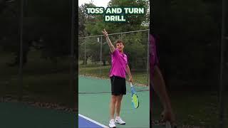 SERVE TOSS AND TURN DRILL #shorts #tennislesson