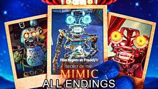 ALL FNAF: Secret of the Mimic ENDINGS! (ABSOLUTE CINEMA!)