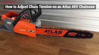 How to Adjust Chain Tension on an Atlas 40V Chainsaw | Harbor Freight