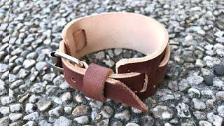 How to make a super easy leather bracelets .