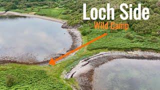 Solo Wild Camping Scotland: Perfect pitch by the loch. #wildcamping #scotland